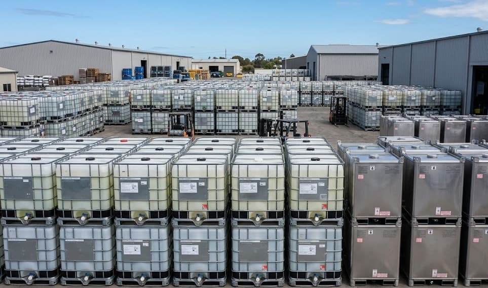Outdoor IBC tank yard